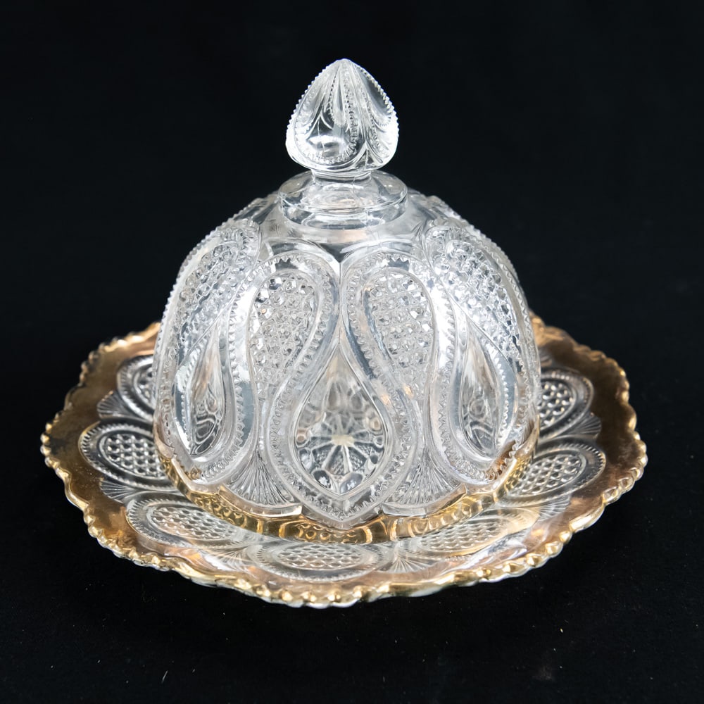 (6) Assorted Pattern Glass & Gilt Rim Tableware - 3