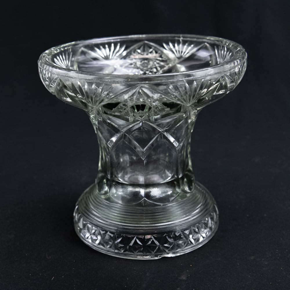 (6) Assorted Pattern Glass & Gilt Rim Tableware - 7