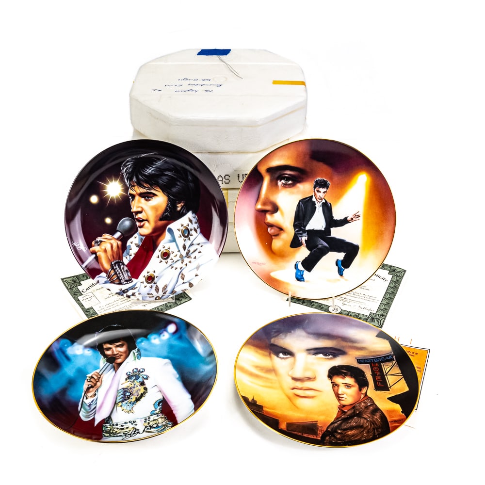 (4) NOS Elvis Presley Collector Plates (1 of 15)