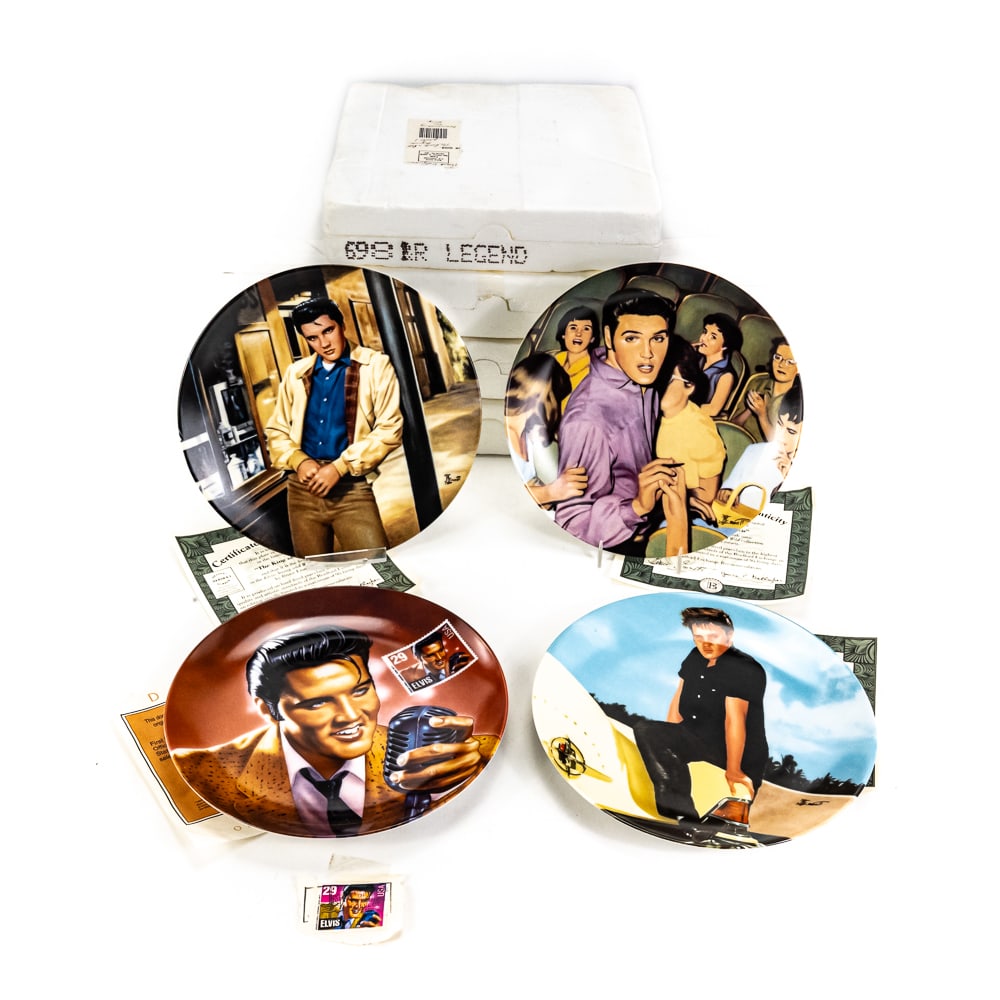 (4) NOS Elvis Presley Collector Plates (1 of 14)