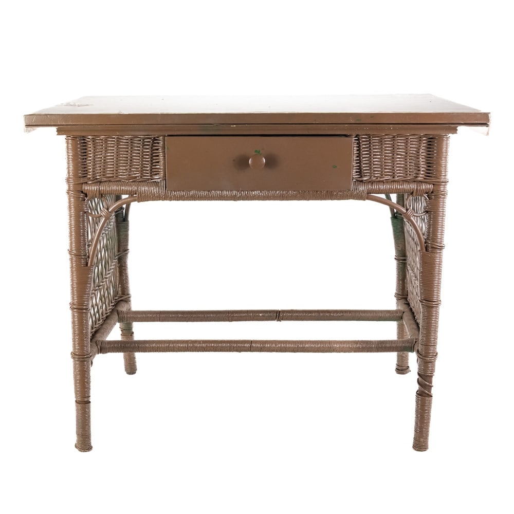 Vintage Wicker Table/Desk (1 of 8)