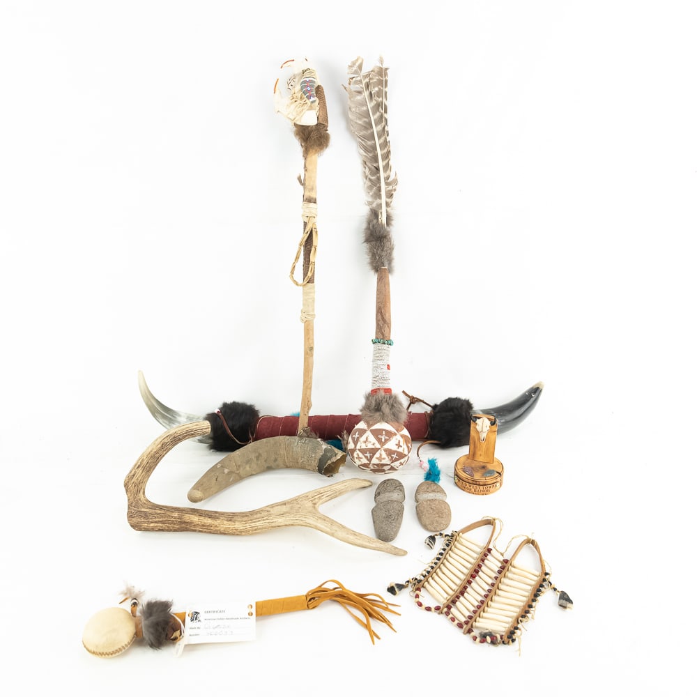 Native American Rattles, Antlers, Misc (1 of 14)