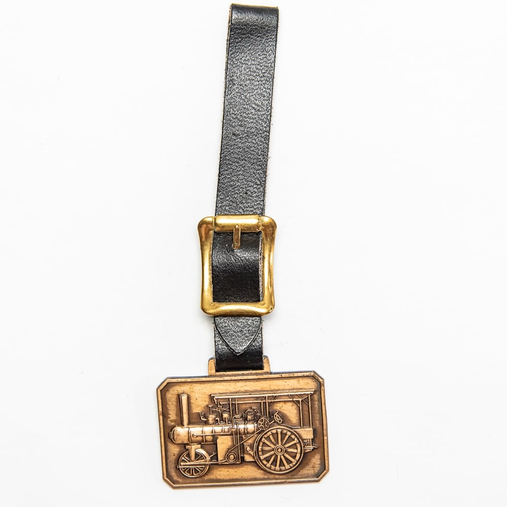 Vintage Watch FOB - AMERICAN ROAD MACHINERY: With leather strap.Pre-owned. Dents, dings, scratches and other damage may be present?and is common?on used and vintage items. Please look closely at photos. You are bidding on what you see.
