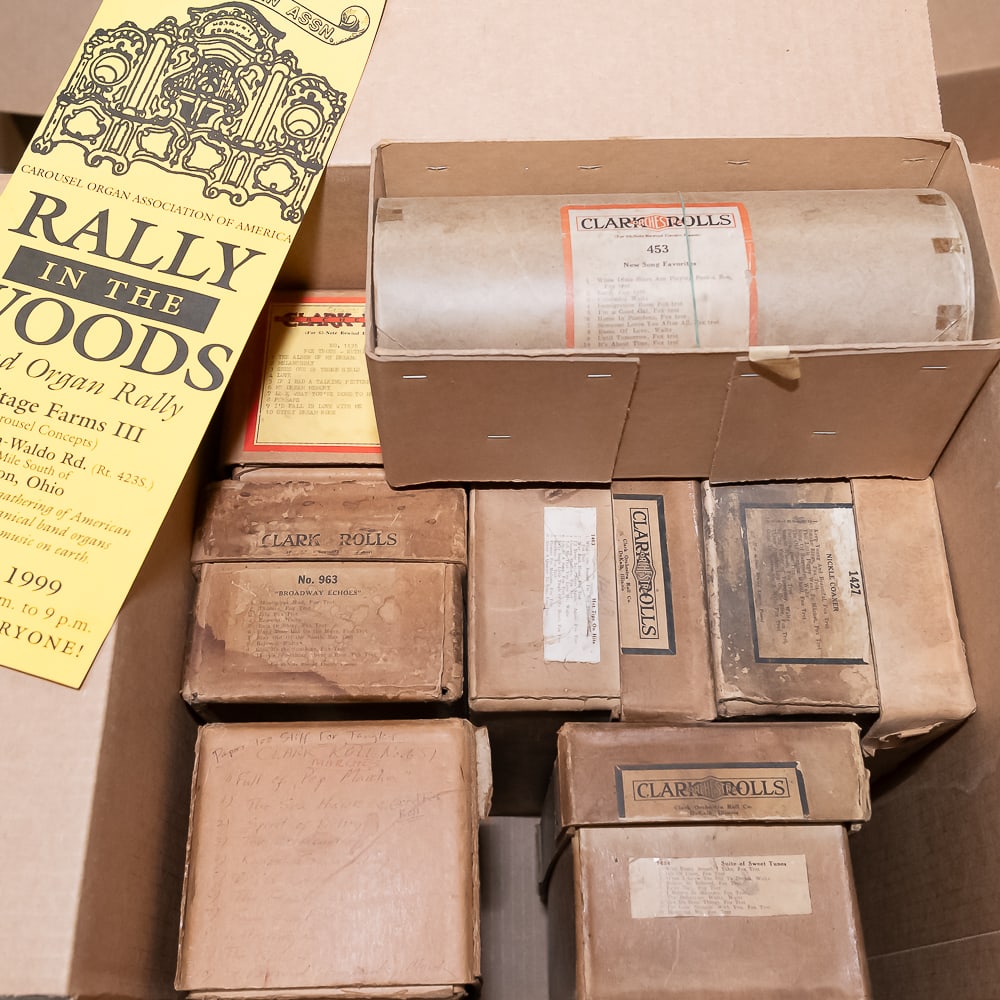 7 Clark Music Rolls: In good playing condition. See photos