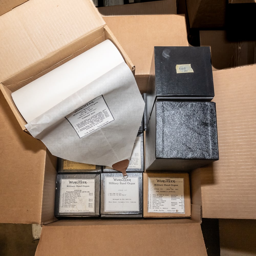12 Wurlitzer 165 Music Rolls: In good playing condition. See photos