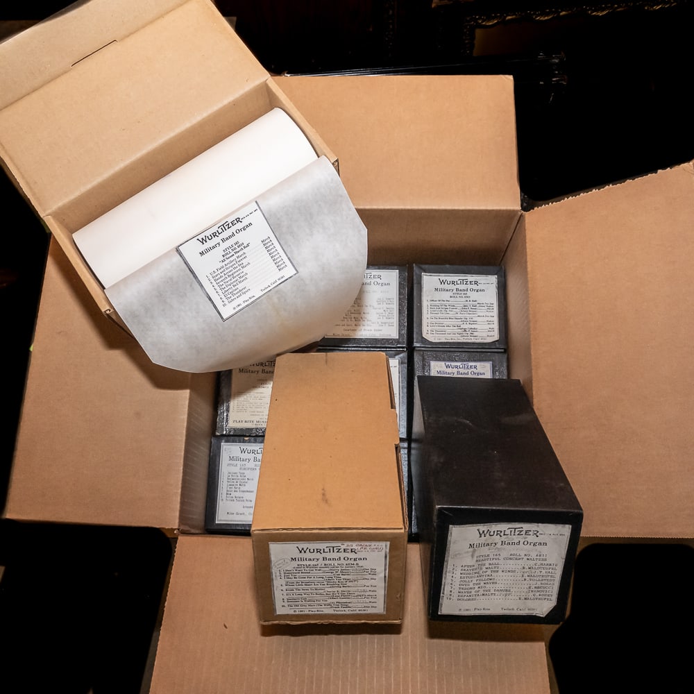 12 Wurlitzer 165 Music Rolls: In good playing condition. See photos