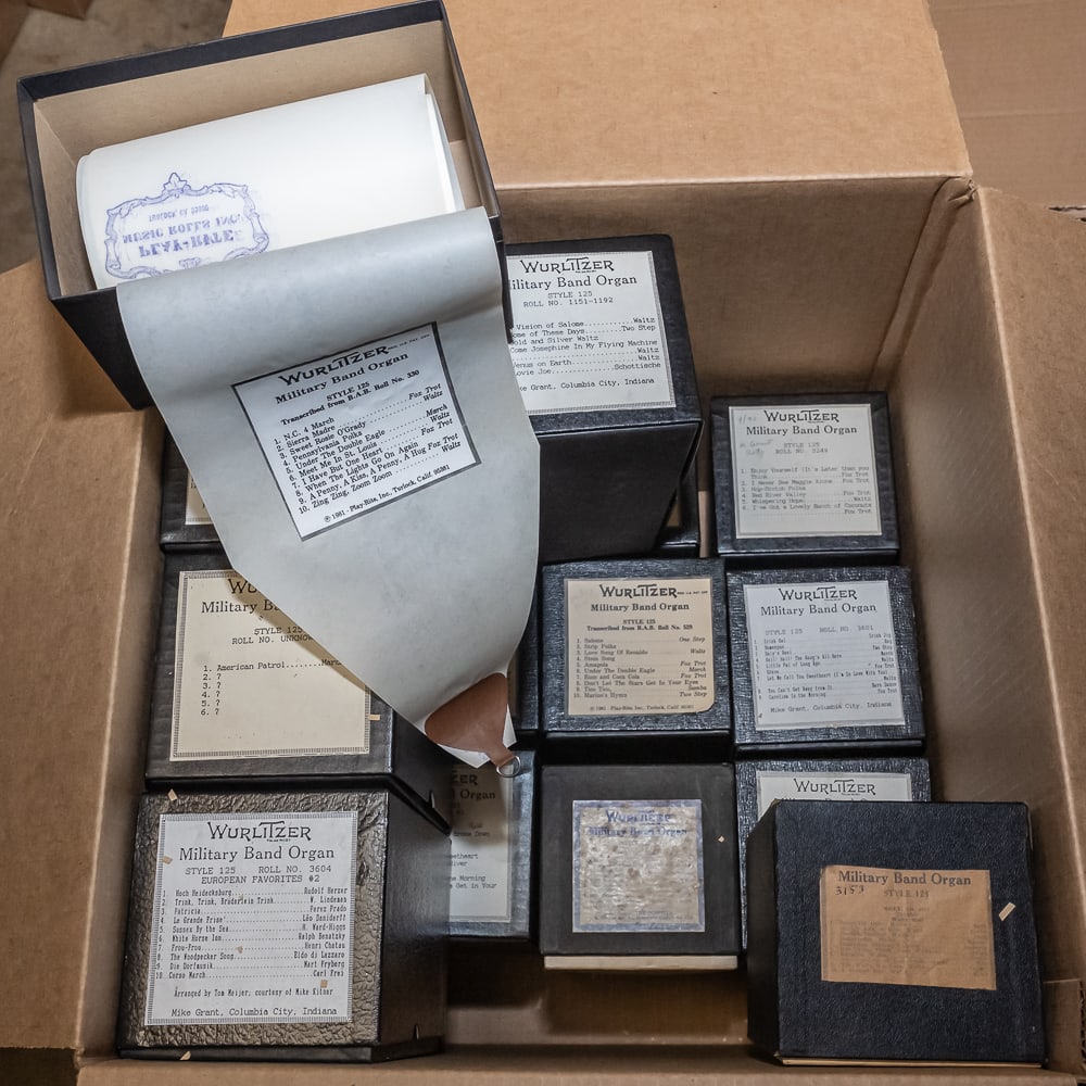 15 Wurlitzer 125 Music Rolls: In good playing condition. See photos