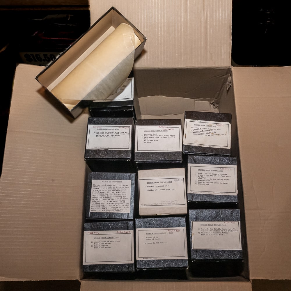 11 Stinson Music Rolls: In good playing condition. See photos