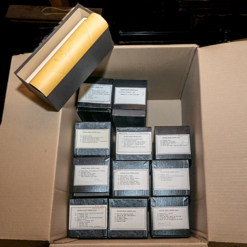 12 Stinson Music Rolls: In good playing condition. See photos