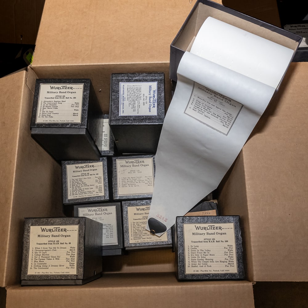 15 Wurlitzer 125 Music Rolls: In good playing condition. See photos
