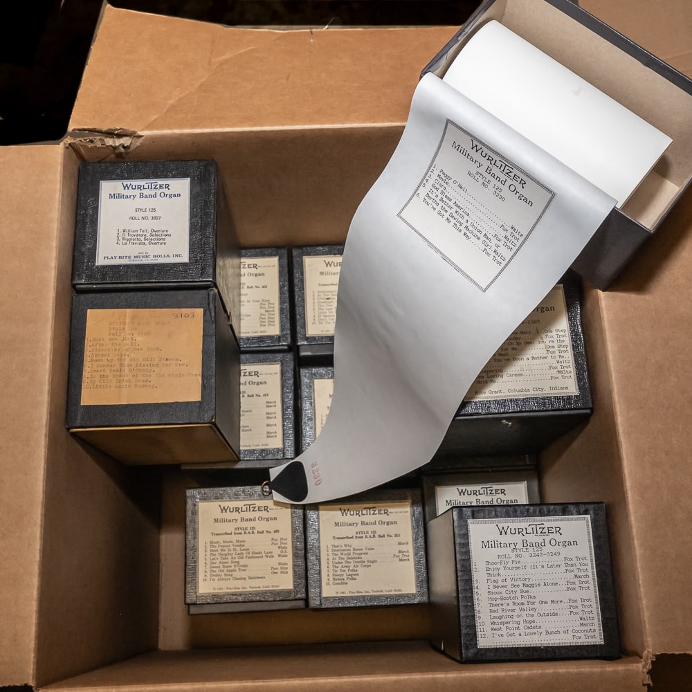 15 Wurlitzer 125 Music Rolls: In good playing condition. See photos