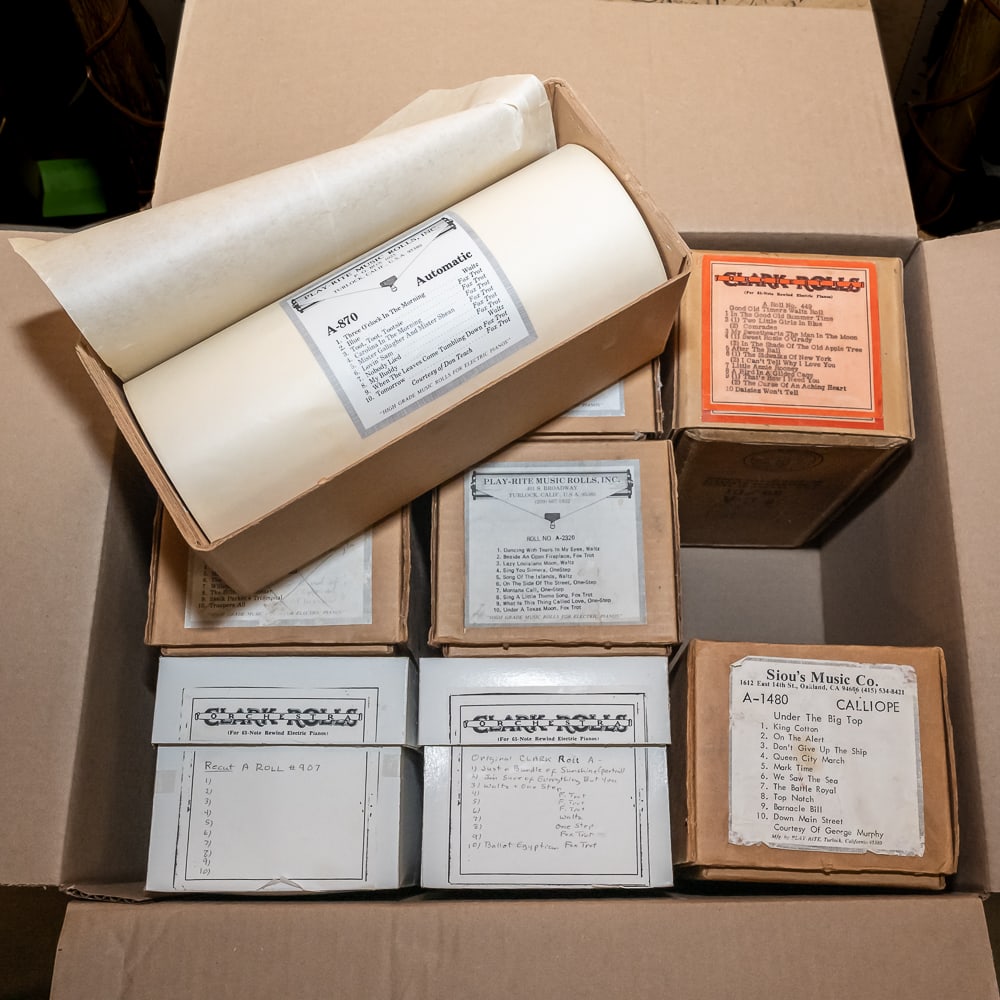 9 Style "A" Music Rolls: In good playing condition. See photos