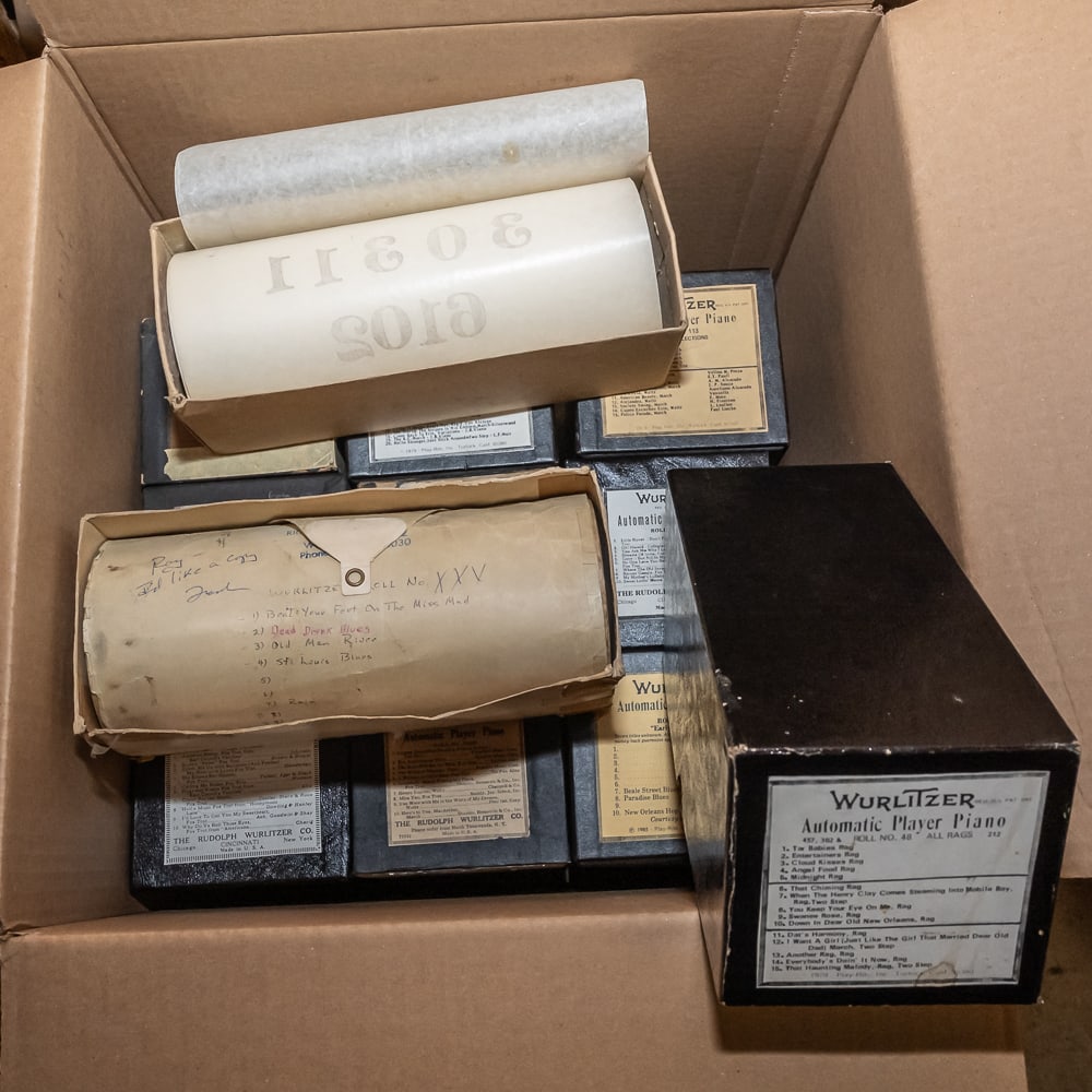12 Wurlitzer AP10 Tune Music Rolls: In good playing condition. See photos