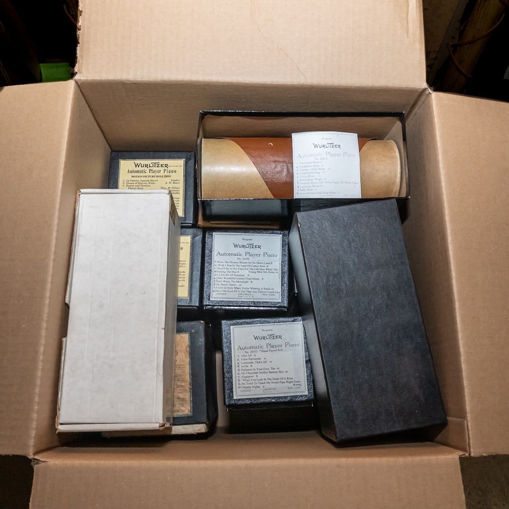 12 Wurlitzer AP10 Tune Music Rolls: In good playing condition. See photos