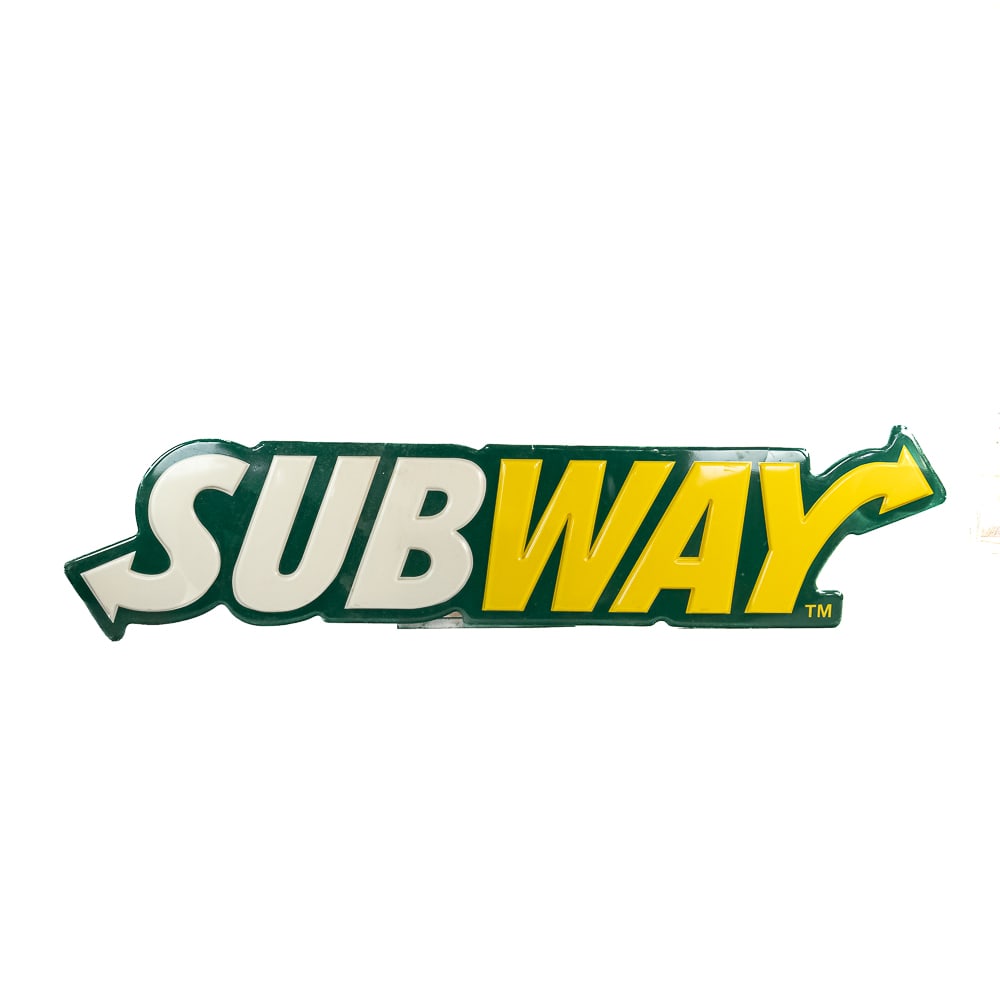 Large "Subway" Sandwich Shop Plastic Sign (1 of 7)