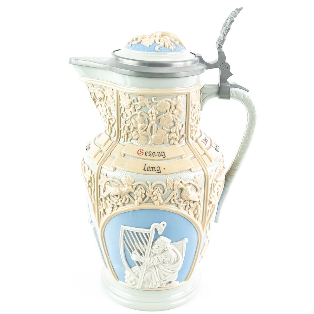 No. 6 German Mettlach Pouring Pitcher/Stein (1 of 16)