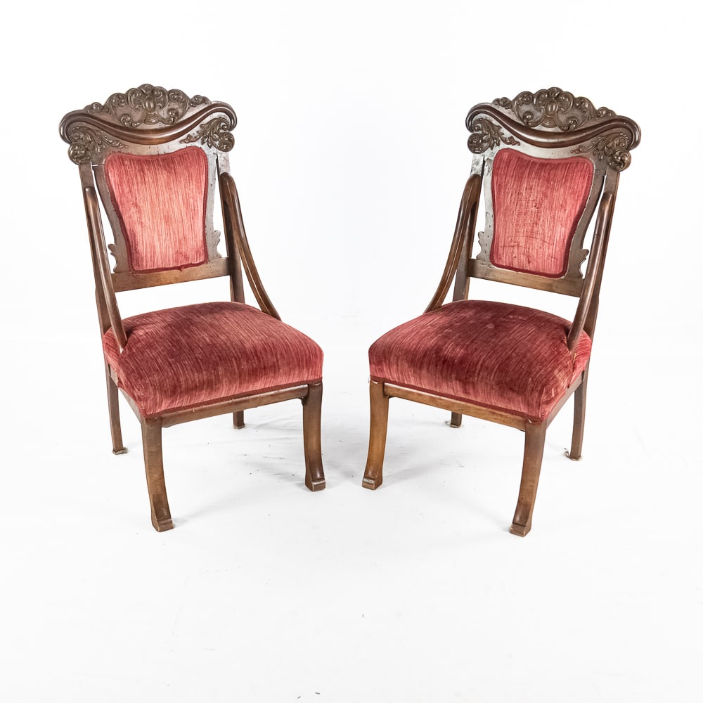 Victorian Rococo Revival Side Chairs, Pair (1 of 13)