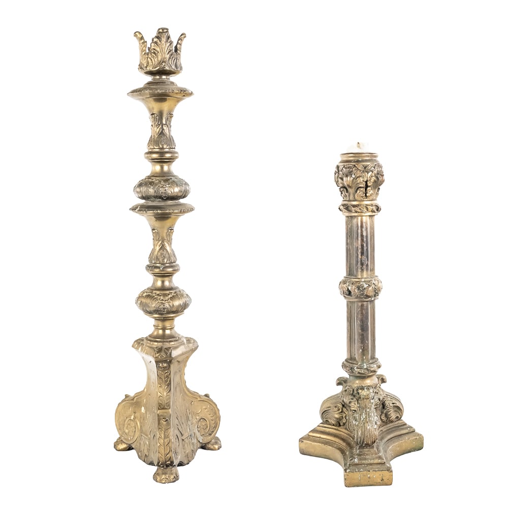 Pair of Mismatched Decorative Candlesticks (1 of 13)