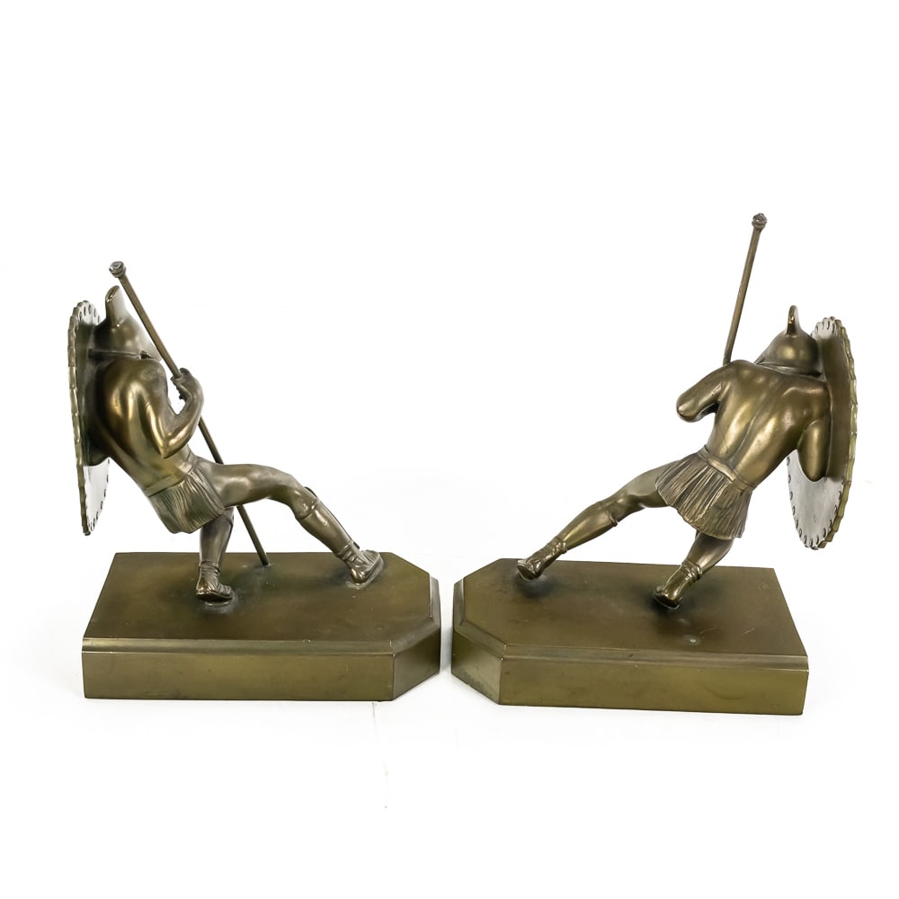 Bronze Warrior Bookends - 6