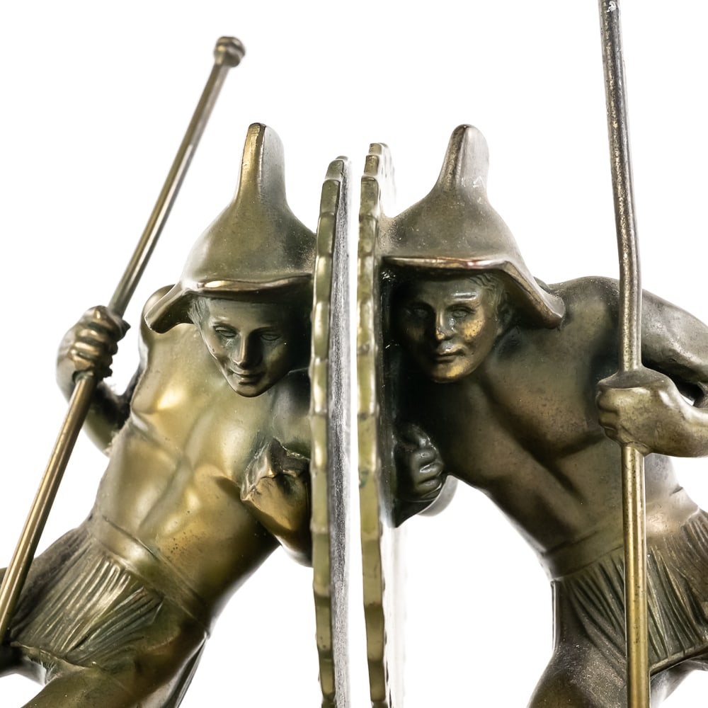 Bronze Warrior Bookends - 8