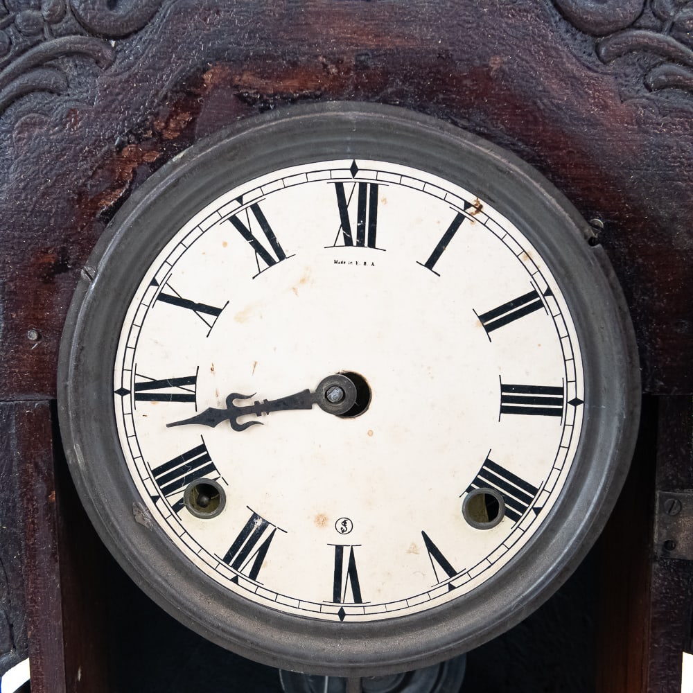 Antique Ansonia Gingerbread Clock Pair - 5