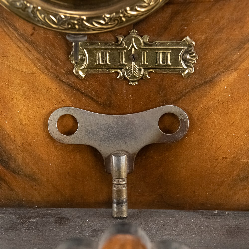 Antique Walnut Junghans Wall Clock - 5