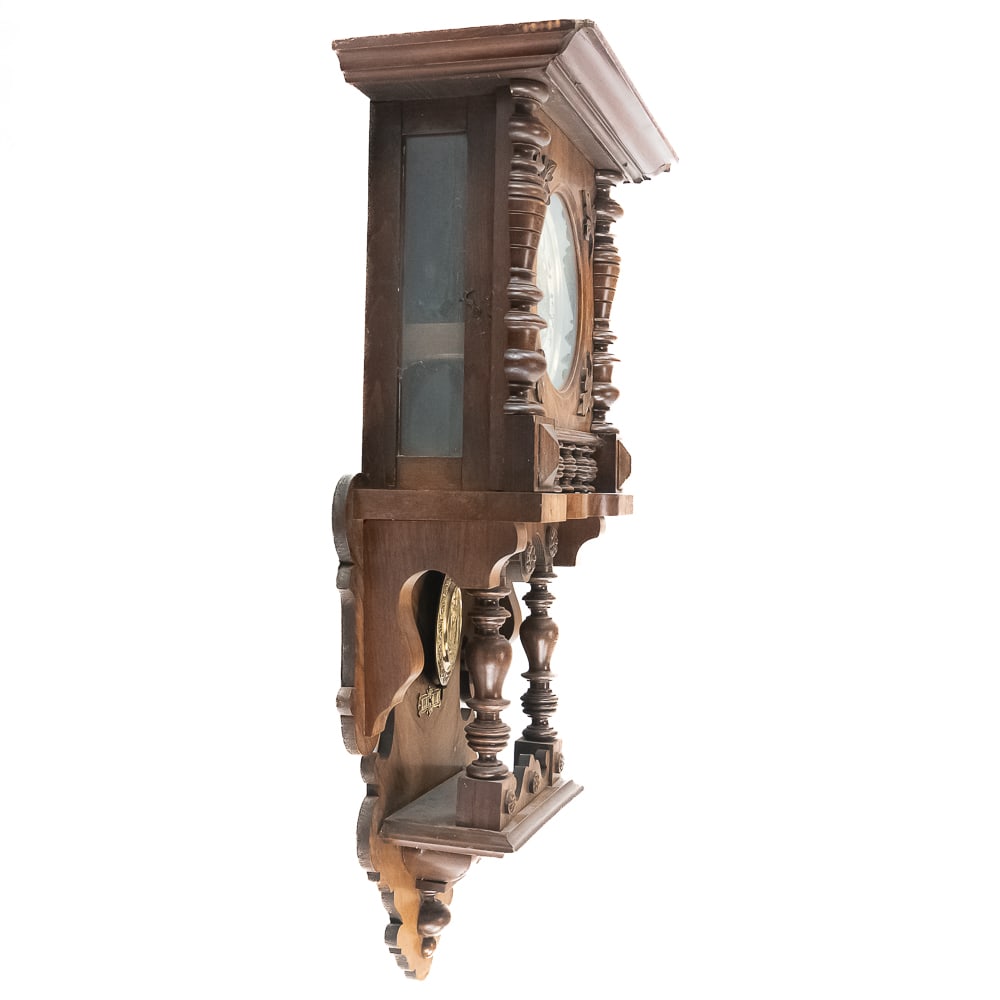 Antique Walnut Junghans Wall Clock - 8