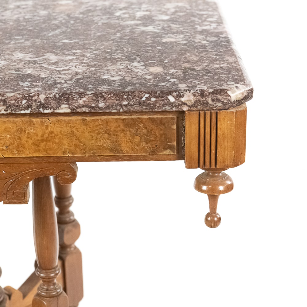 Victorian Marble Top Parlor Table - 3