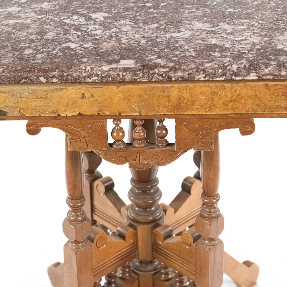 Victorian Marble Top Parlor Table - 5