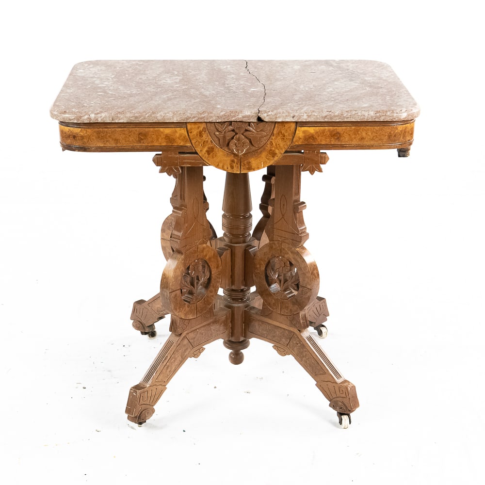 Victorian Marble Top Side Table - 6