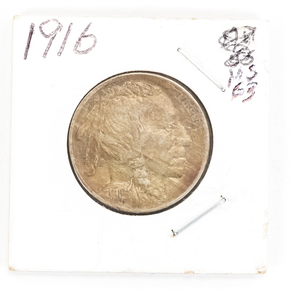 1916 Buffalo Nickel 5C RAW MS-63 5c: 1916 Buffalo Nickel RAW MS-63 nickel! Superb example and A Real Eye Opener; perfect set filler. Fantastic addition to your collection, great gift idea. Please use photos to judge condition and bid acc
