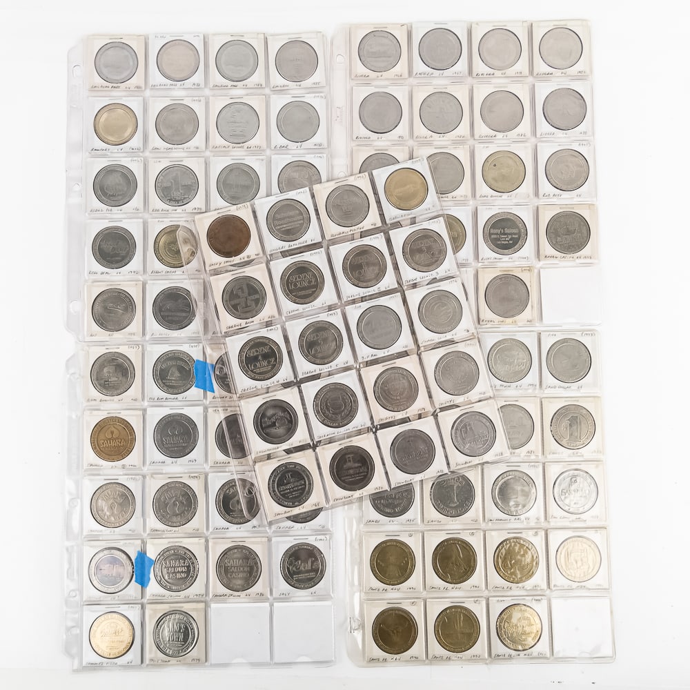 (94) Assorted 60s-00s Las Vegas $1 Gaming Tokens (1 of 11)