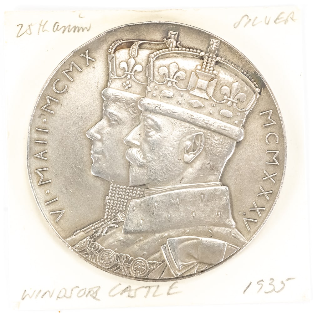 1935 Stet Fortuna Domus 85g Sterling Silver Medal (1 of 2)