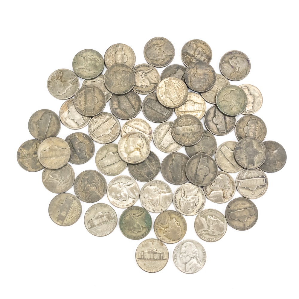 (54) Assorted Jefferson WAR 30% Silver Nickels 5c (1 of 6)