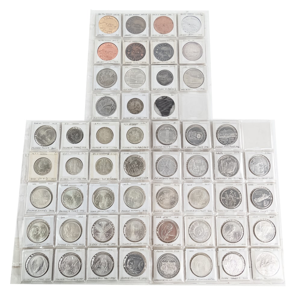 (55) Unc. Slovakia Silver Coins & Hawaiian Tokens+ (1 of 20)