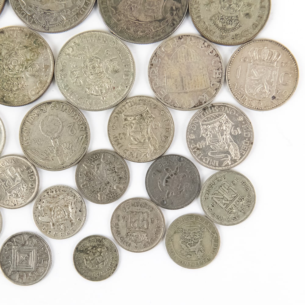 Foreign Silver Coin Assortment - 14