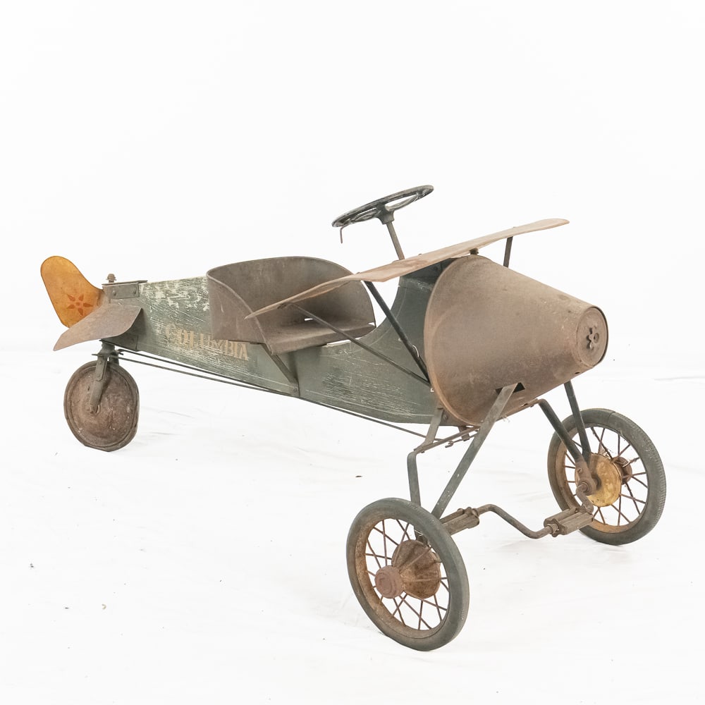 Rare Child's Wood Airplane Pedal Car (1 of 13)