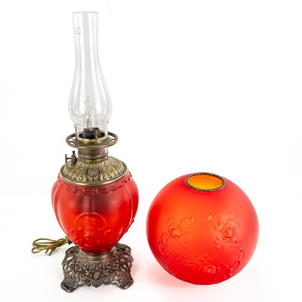 Electrified Victorian "Gone With The Wind" Lamp - 15