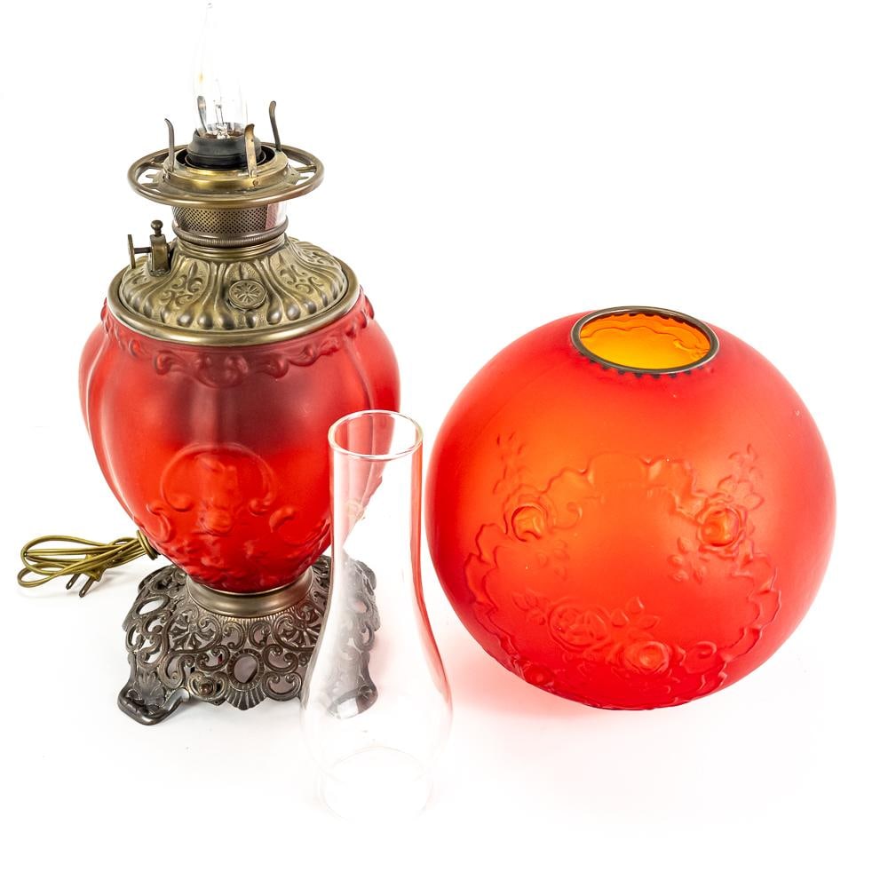 Electrified Victorian "Gone With The Wind" Lamp - 16