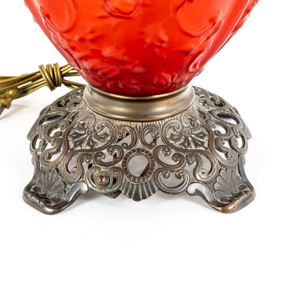 Electrified Victorian "Gone With The Wind" Lamp - 2