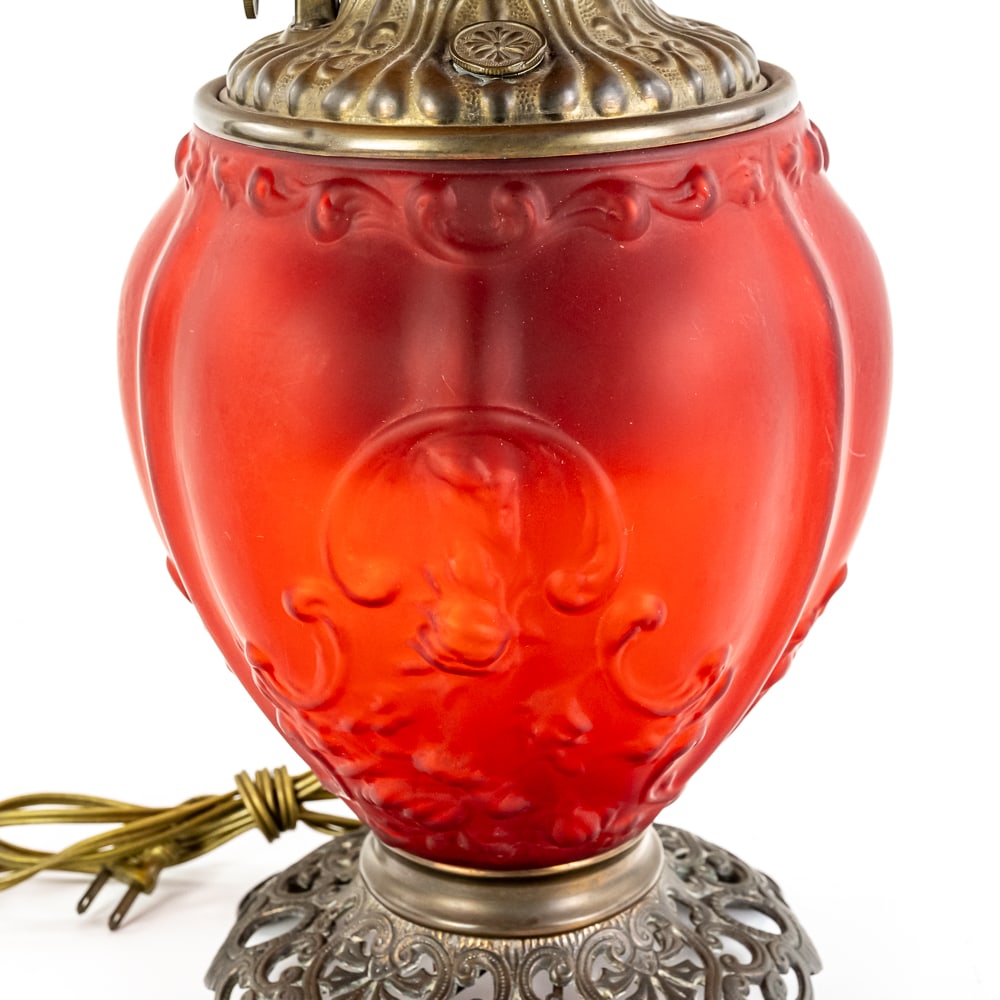 Electrified Victorian "Gone With The Wind" Lamp - 3
