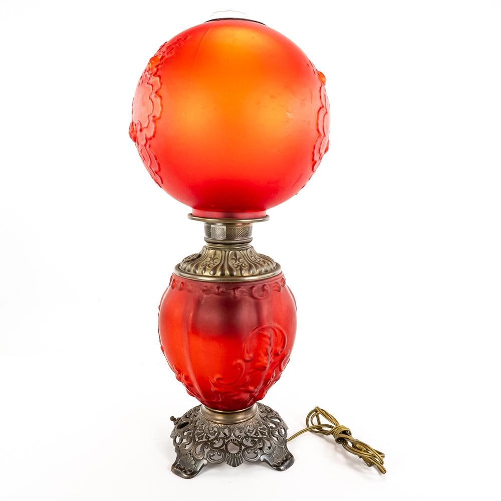 Electrified Victorian "Gone With The Wind" Lamp - 5