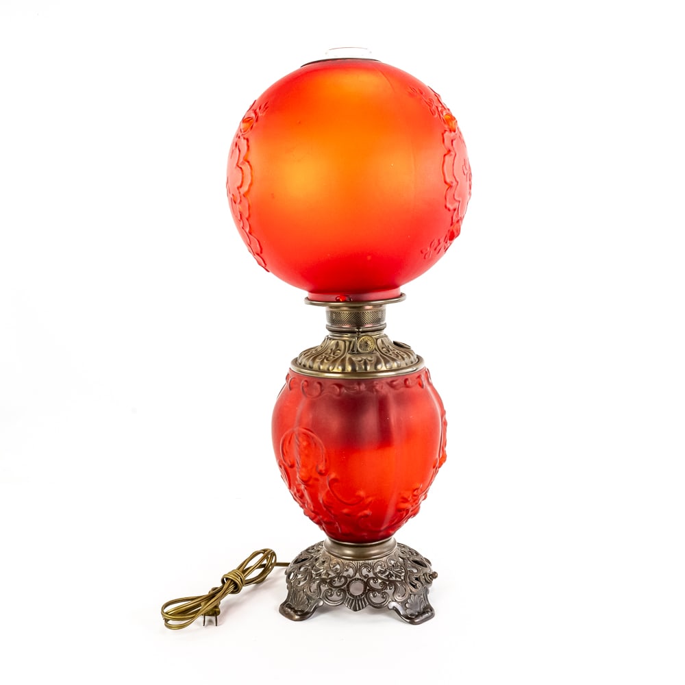 Electrified Victorian "Gone With The Wind" Lamp - 9