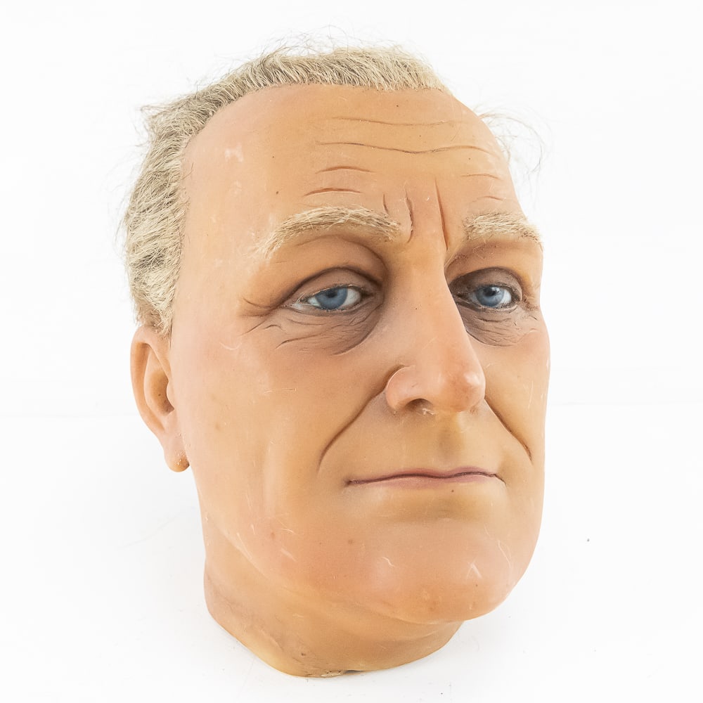 Lifelike Vintage President FDR Wax Head (1 of 7)