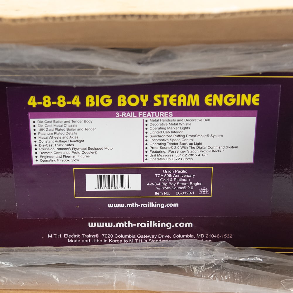 MTH UP Premier 4-8-8-4 BIG BOY 18k Engine w Tender - 6