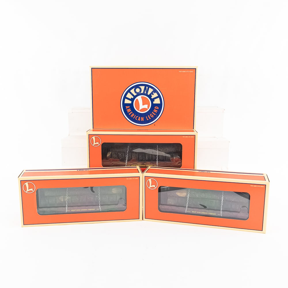 Lionel Standard Western Maryland FC w Logs 3 Pack: Lionel Standard Western Maryland "O" FC w/ Logs 3 pack no, 6-26713. Very good overall condition still featured inside original packaging. Please use photos to judge condition and bid accordingly.