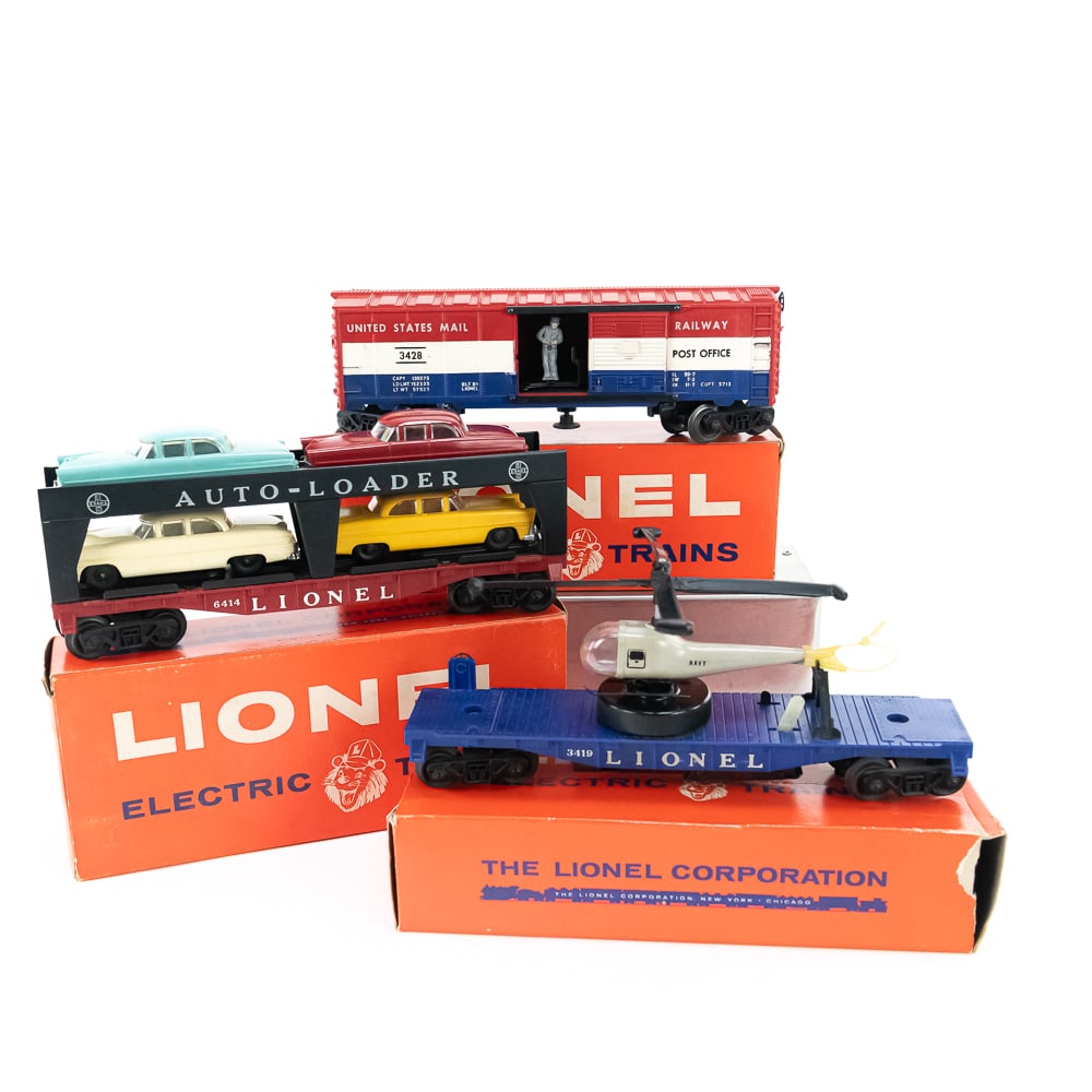 Lionel Operating Mail Car, Helicopter & Auto Trans (1 of 7)