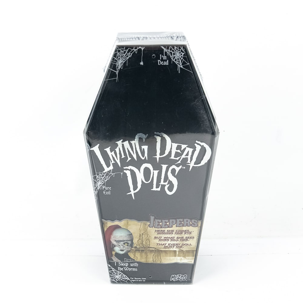 NIB Living Dead Dolls JEEPERS RED Variant: New in Box Limited Edition Living Dead Dolls JEEPERS RED VARIANT; still sealed in original cellophane. Great gift idea. Perfect addition to your collection, please use photos to judge condition and