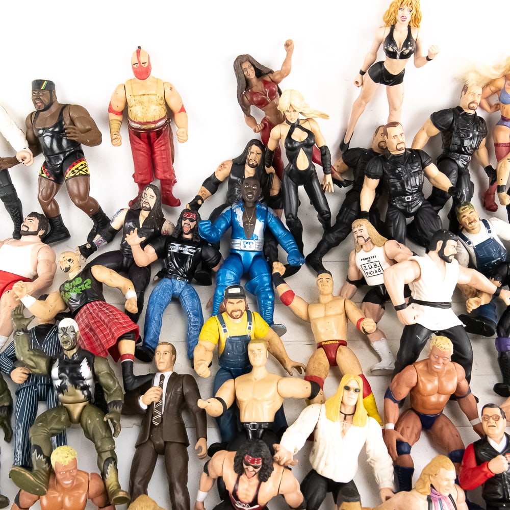 (90) Assorted 1990s 2000s WWE WCW Action Figures - 3