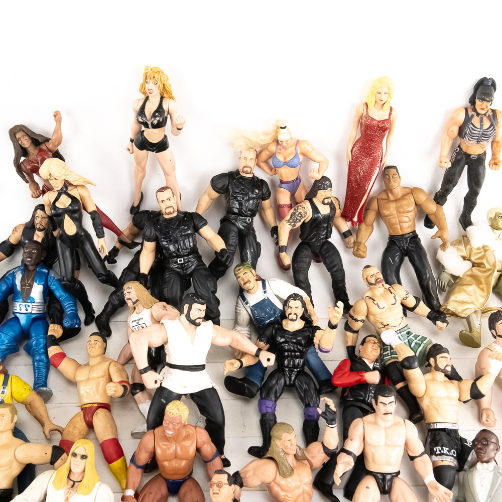 (90) Assorted 1990s 2000s WWE WCW Action Figures - 4